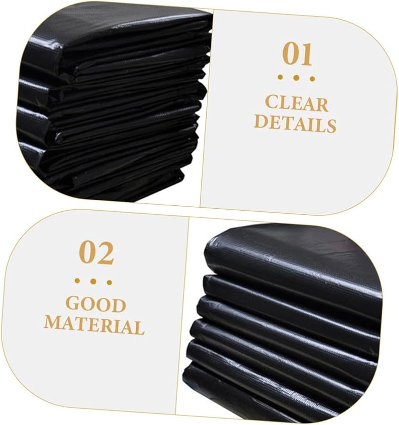 أكياس قمامة كبيرة ثقيلة 60 × 90 سم 50 قطعة أكياس قمامة بلاستيكية متينة للاستخدام الصناعي - Image 4